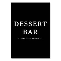 Casual Black Typographic Dessert Bar Sign