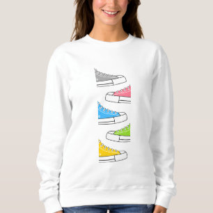 Casual Bright Colourful Sneakers Women's Sweatshir