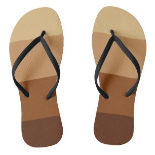 Casual Brown 4 Stripes Women Flip Flops