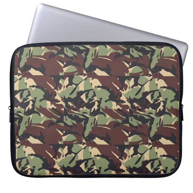 Casual Brown Camou  Laptop Sleeve (Front)