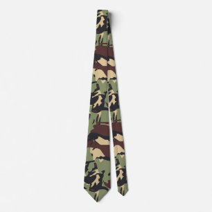 Casual Brown Camou  Tie