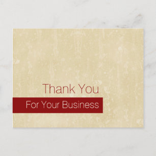 Casual Chic Beige Loyalty Thank You VIP Coupon Postcard