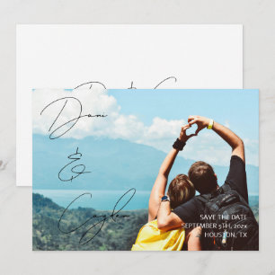 Casual Chic Handwriting Style Save The Date Card