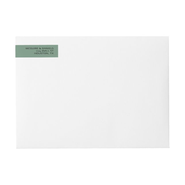 CASUAL CHIC HANDWRITING STYLE WEDDING INVITATION WRAP AROUND LABEL (Front)