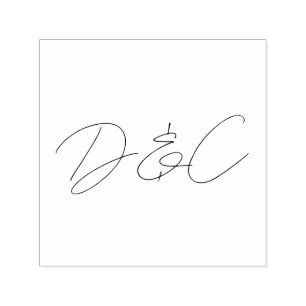 Casual Chic Handwriting Style Wedding Self-inking Stamp