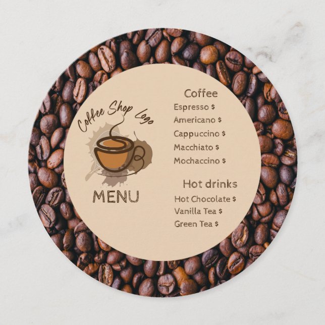 Casual Coffee Beans Add Your Menu Coffee Shop (Front)