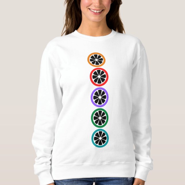 Casual Colourful Black Fruit Women's Sweatshirt (Front)