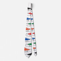 Casual Colourful Sneakers Unisex Neck Tie