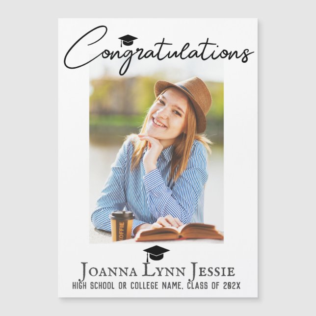 casual Congratulations script Graduate Photo  (Front)