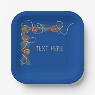 Casual country farm western cowboy hats graduation paper plate