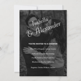 Casual Couple Photo Wedding Shower Invitation