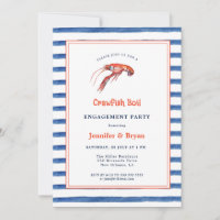 Casual Crawfish Boil engagement party invitation
