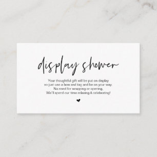 Casual elegance, Display Shower, black, Wedding Enclosure Card