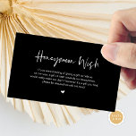 Casual Elegance, Sage, Honeymoon Wish Enclosure Card<br><div class="desc">This is the Modern casual elegance script,  in classy black themed Wedding Enclosure Card. You can change the font colours,  and add your wedding details in the matching font / lettering. #TeeshaDerrick</div>