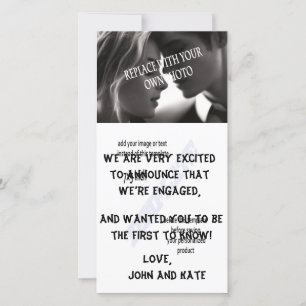 casual engagement announcement cards templates