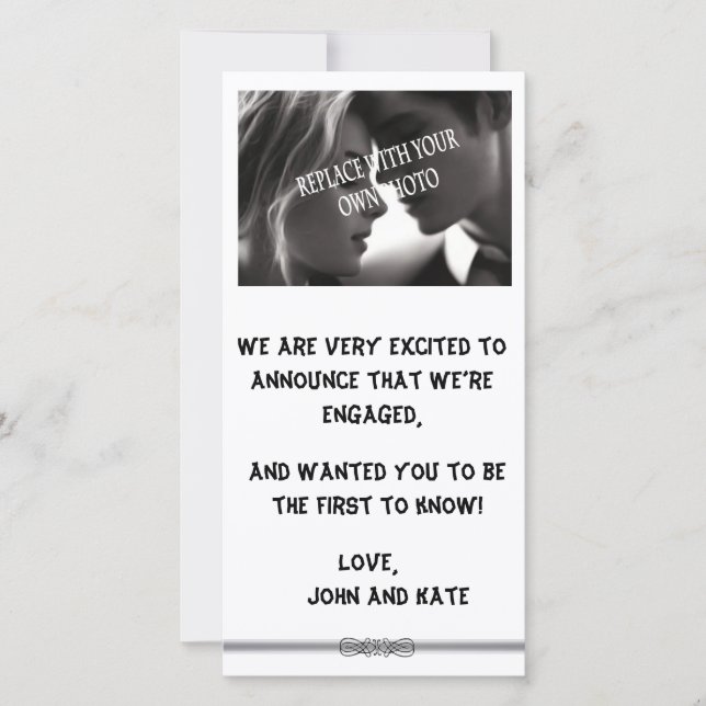 Casual engagement announcement cards templates (Front)