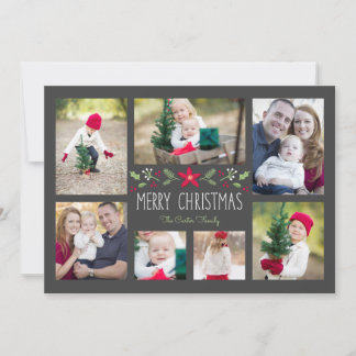 Casual Folk Floral Holiday Card