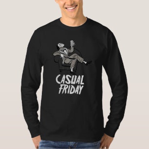 Casual Friday Jason With Knife Horror Halloween T-Shirt