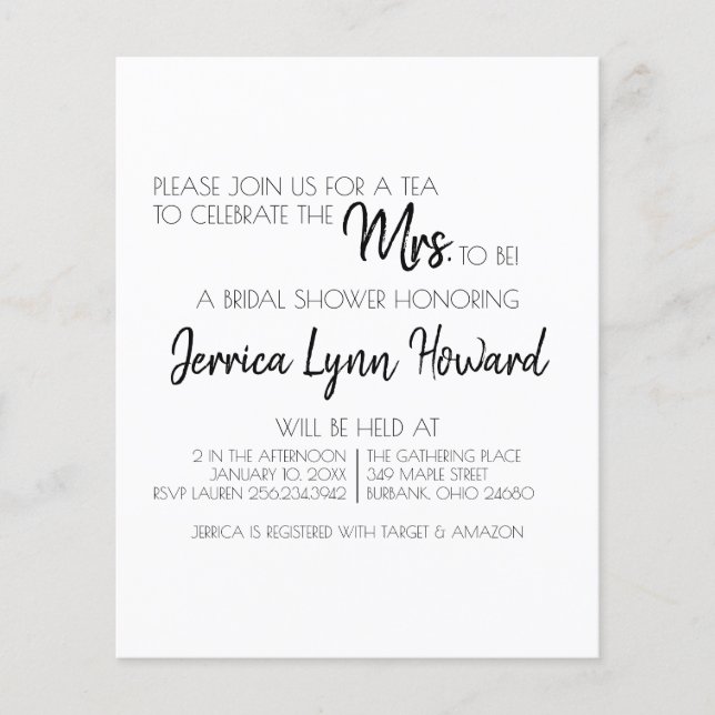 Casual Future Mr. & Mrs. Bridal Shower Flyer (Front)