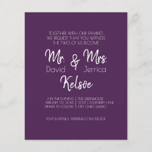Casual Future Mr. & Mrs. Wedding Invitation Flyer