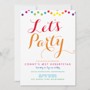 casual gathering invitations rainbow colours