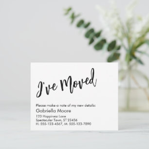 Casual Handwriting I've Moved Announcement