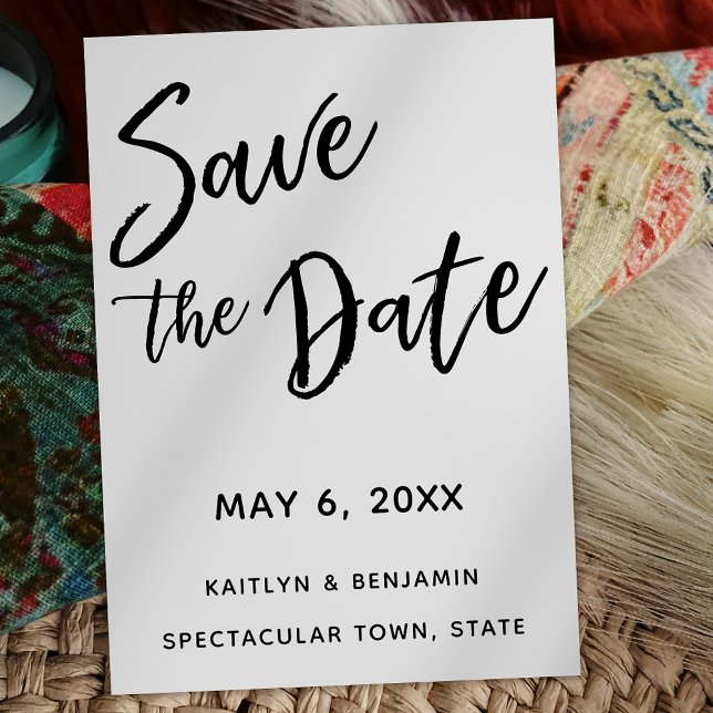 Casual Handwriting Save the Date, Simple Wedding Date (Creator Uploaded)