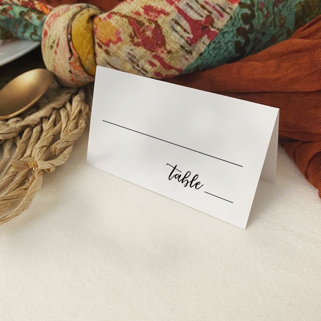 Casual Handwriting Simple Typography Versatile Place Card (Creator Uploaded)