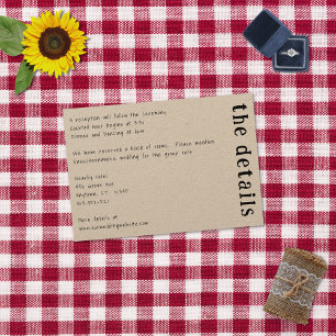 Casual Handwritten Typography Kraft Enclosure Card