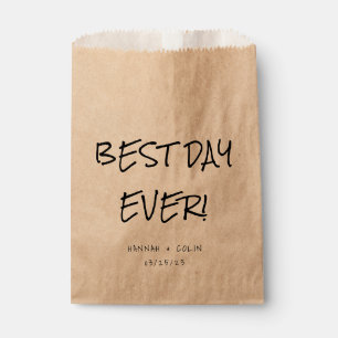 Casual Handwritten Typography Kraft Favour Bags
