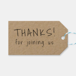 Casual Handwritten Typography Kraft Gift Tags