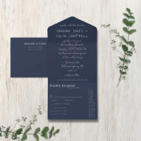 Casual Handwritten Typography Silver & Navy