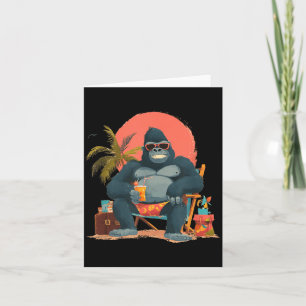 Casual Holiday Gorilla in Shorts and Sunglasses Card