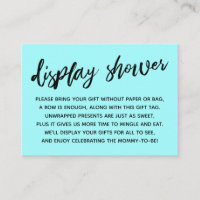 Casual Light Aqua Display Baby Shower No Wrapping