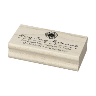 Casual Long Name Custom Logo Return Address Rubber Stamp