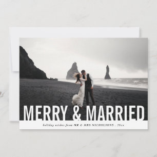 Casual Merry & Married   Modern Holiday Photo
