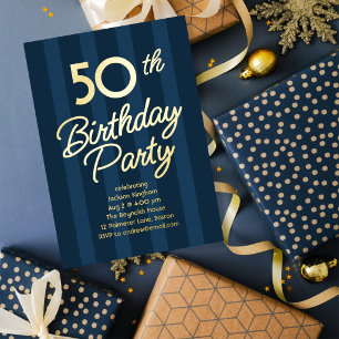 Casual Milestone Birthday Party Foil Invitation