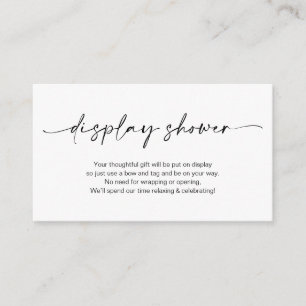 Casual Minimalist Black ink Pen, Display Shower Enclosure Card