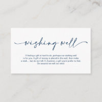 Casual Minimalist Navy Blue ink pen, Wishing Well