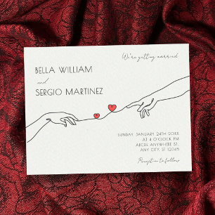 Casual minimalist wedding  invitation