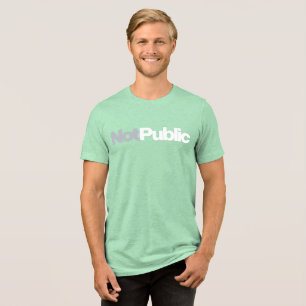 Casual Mint Green “Not Public” Graphic tee