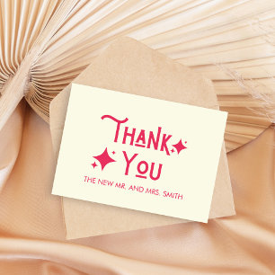 Casual Modern Nothing Fancy Just Love Wedding Thank You Card