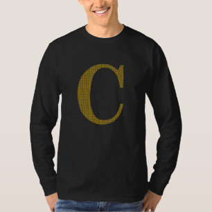 Casual Monogram C Cardinal  Merry Christmas Happy  T-Shirt