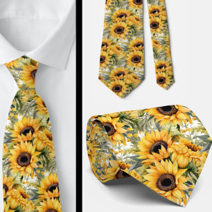 Casual Office Neck Tie   Van Gogh Sunflowers