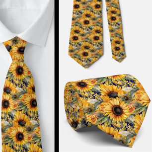 Casual Office Neck Tie   Van Gogh Sunflowers