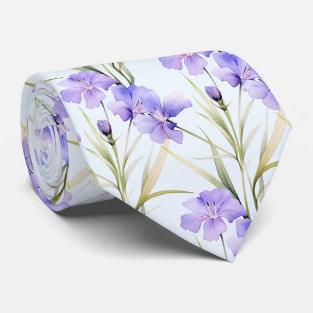 Casual Office Wildflowers Boho Neck Tie (Rolled)