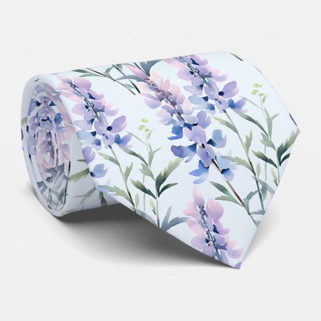 Casual Office Wildflowers Boho Neck Tie (Rolled)