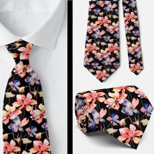 Casual Office WIldflowers Boho Neck Tie