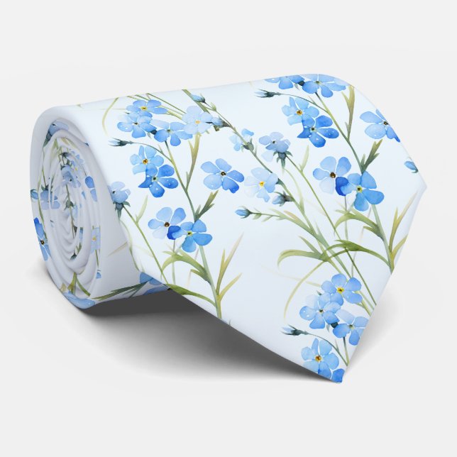 Casual Office Wildflowers Boho Neck Tie (Rolled)