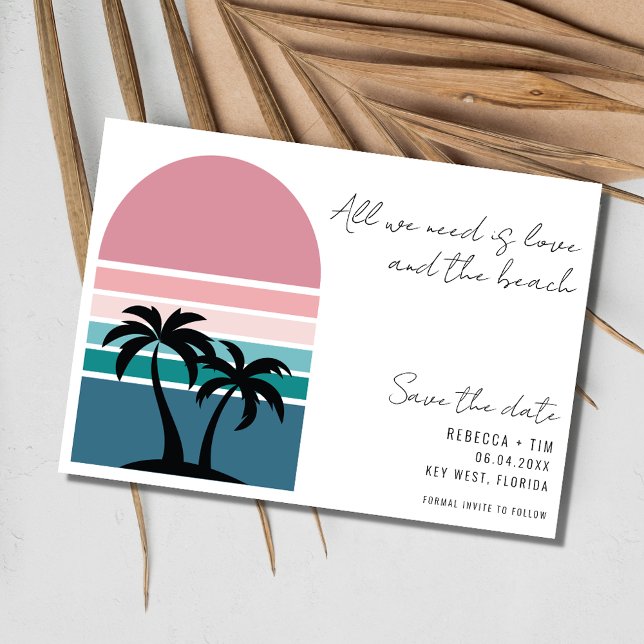 Casual Photo Beach Wedding  Save The Date (Casual Photo Beach Wedding Save The Date)